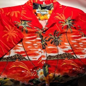 Men's Palmwave Hawaiian Button Front Shirt